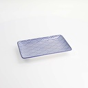Nippon Blue Plate Rect 21x13.5cm Wave B 15607 6/48