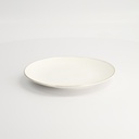 Nippon White Gold Rim Coupe Plate 19cm Lines 6/48