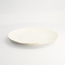 Nippon White Gold Rim Coupe Plate 25.5cm Star 6/48