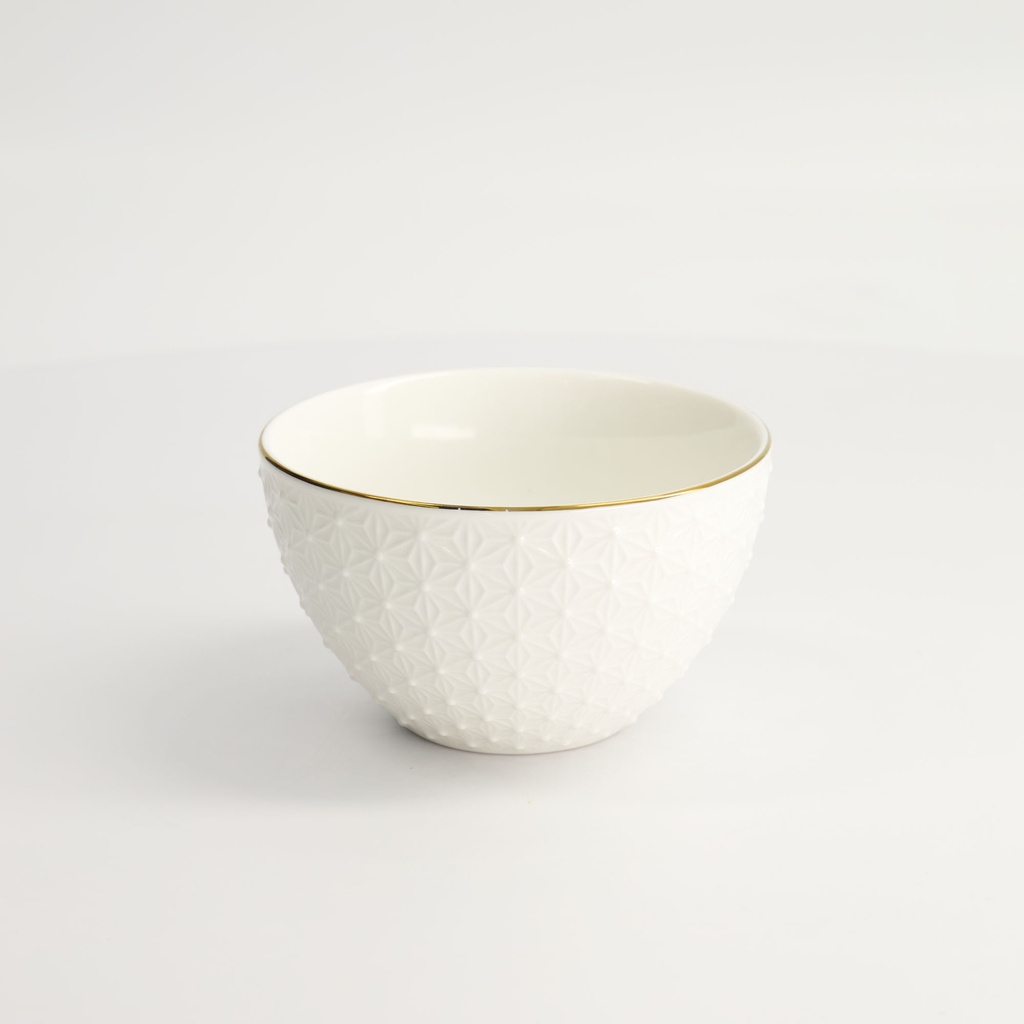 Nippon White Gold Rim Bowl 11.4x6cm 350ml Star 6/48