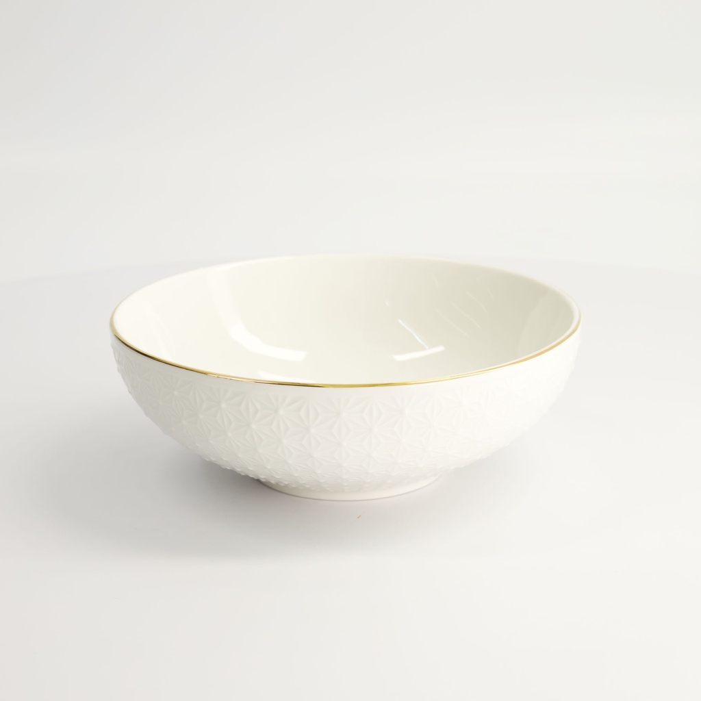 Nippon White Gold Rim Bowl 19x5.5cm 780ml Star 3/18