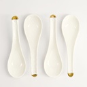 Nippon White Gold Rim Spoon Set 4pcs 13.8x4.8cm 1/24