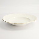 Nippon White Gold Rim Deep Plate 25.8x5cm 300ml Star 3/24