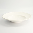 Nippon White Gold Rim Deep Plate 30cm 500ml Wave 1/18