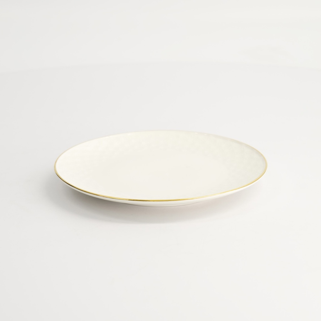 Nippon White Gold Rim Coupe Plate 16.5cm Star 6/48