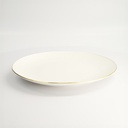 Nippon White Gold Rim Coupe Plate 28.5cm Lines 3/18