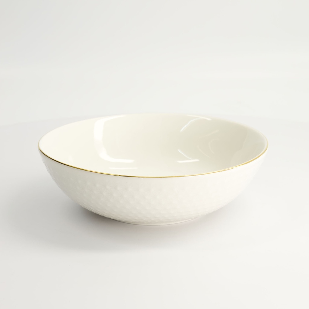 Nippon White Gold Rim Bowl 21x6.3cm 1100ml Star 3/18
