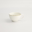 Nippon White Gold Rim Round Cup Lines 100ml 7.5x4.6cm 16938 6/72