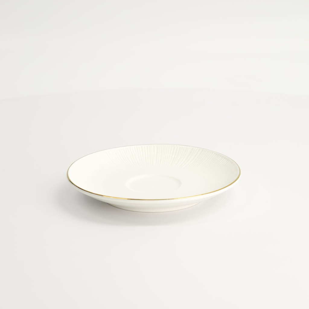 Nippon White Gold Rim Saucer 14.2x2.1cm (For Round Cup Lines 180ml) 16950 6/48
