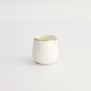 Nippon White Gold Rim Milk Jar Lines 100ml 5.5x5.7cm 16986 12/72