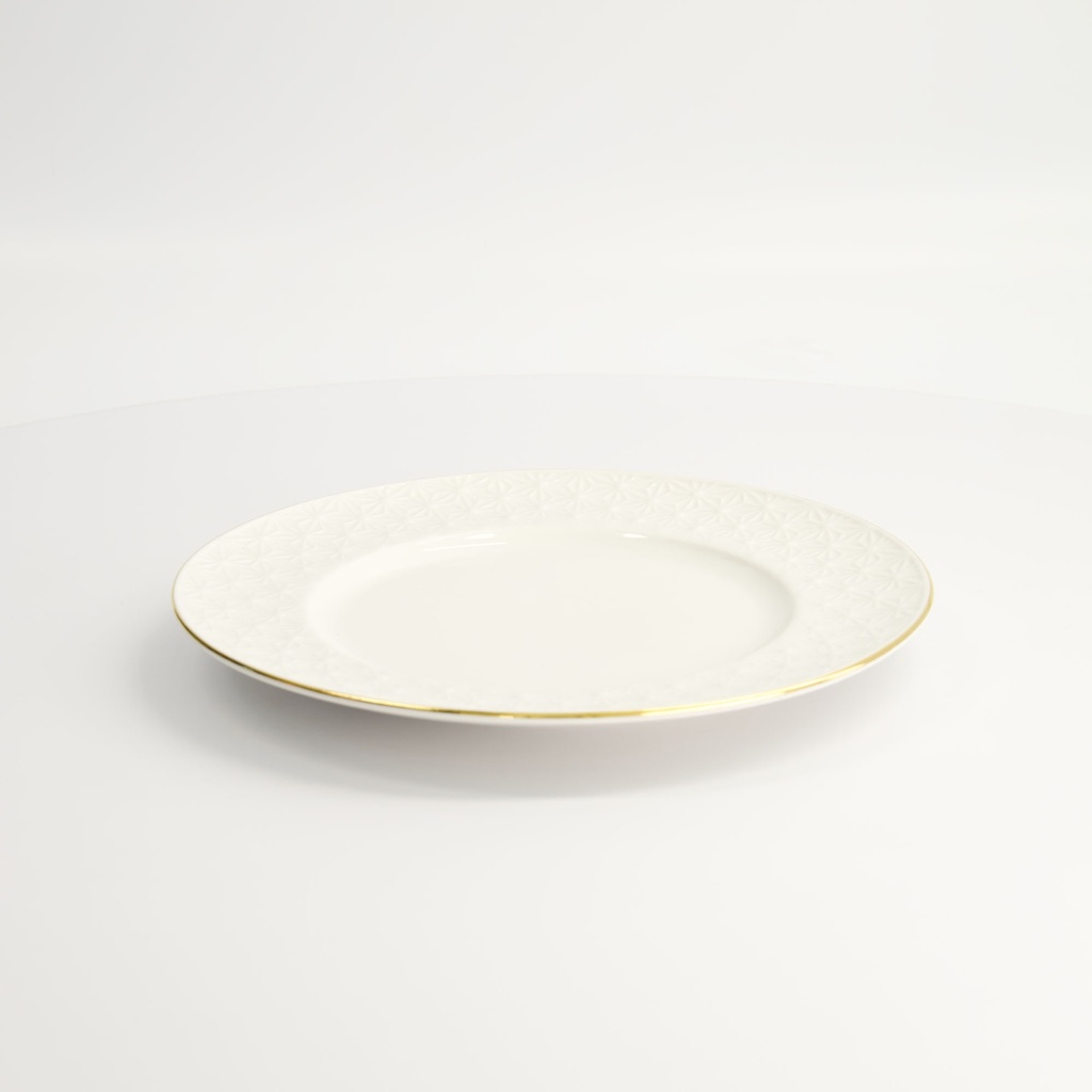 Nippon White Gold Rim Plate 23cm Star 3/36