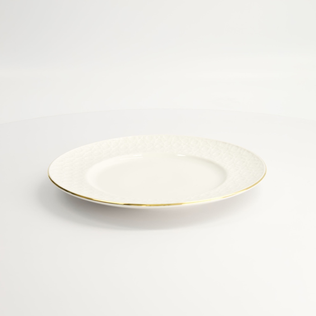 Nippon White Gold Rim Plate 23cm Stripe 3/36