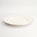 Nippon White Gold Rim Plate 27cm Wave 3/24