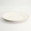 Nippon White Gold Rim Plate 29.5cm Wave 1/18