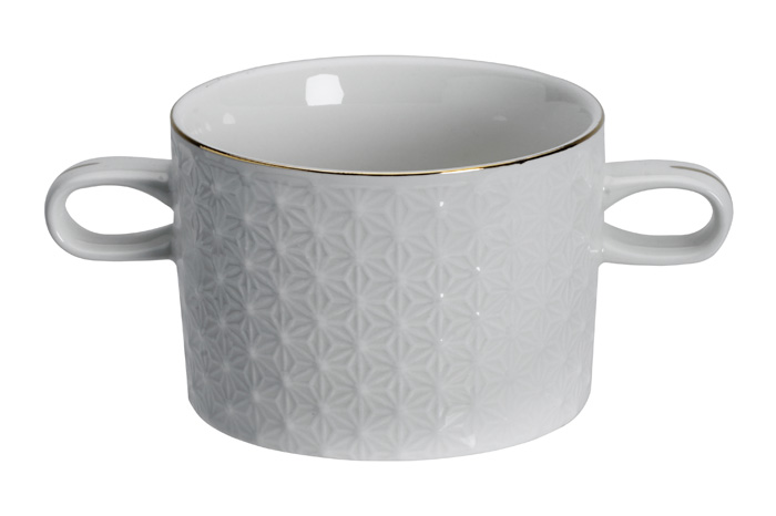 Nippon White Gold Rim Soupbowl 9x6.5cm 300ml Star 6/48