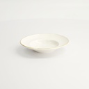 Nippon White Gold Rim Deep Plate 13cm 50ml Wave 6/48