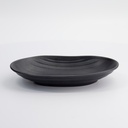 Melamine Zen Plate 23x14.5x3.5cm Black JW7309 12/96