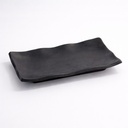 Melamine Zen plate 22.5x15x2.3cm Black F54009 8/48