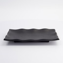 Melamine Zen plate 22.5x15x2.3cm Black F54009 8/48