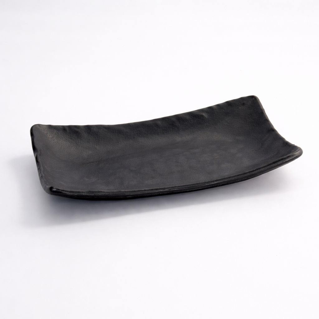 Melamine Zen plate 26.4x16.5x4.5cm Black F54111 6/36