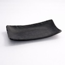 Melamine Zen plate 26.4x16.5x4.5cm Black F54111 6/36