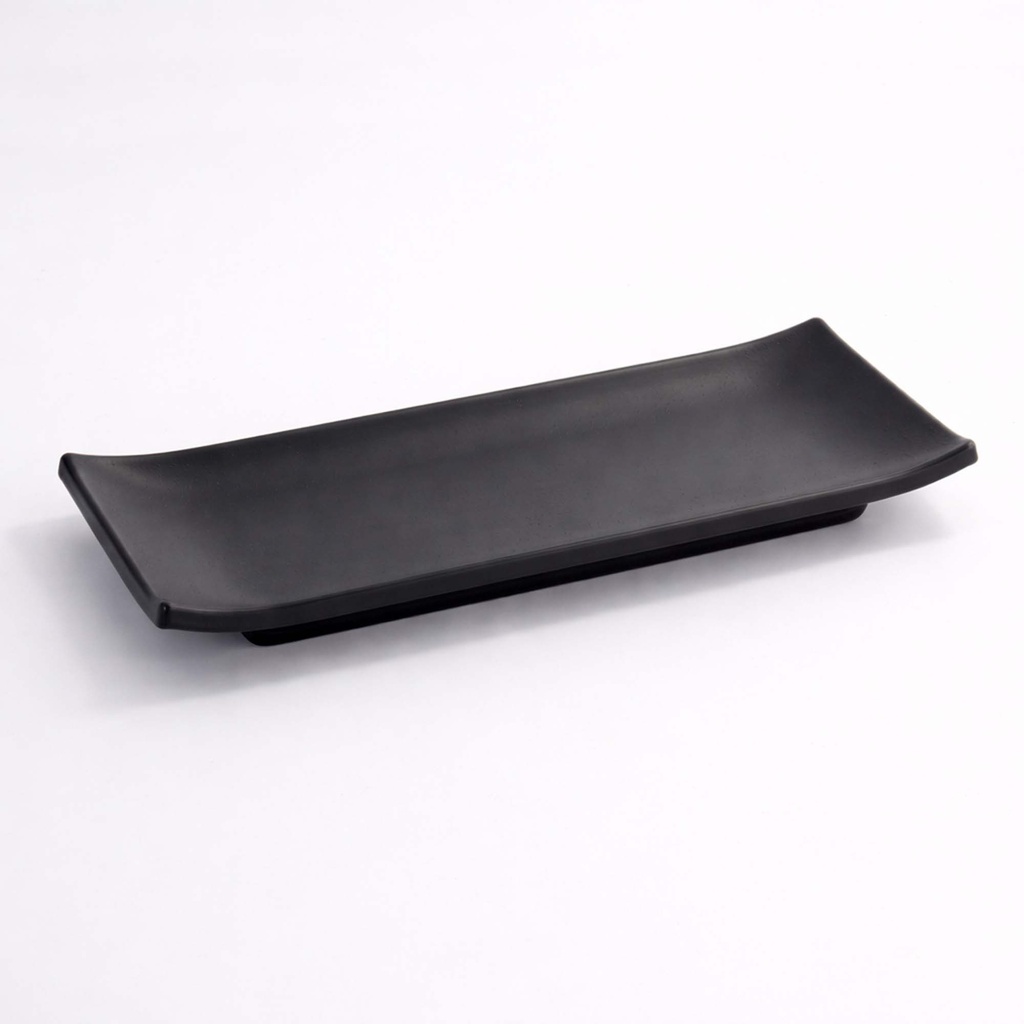 Melamine Zen Plate 22.5x9.5x3cm Black JWTR-19 12/72