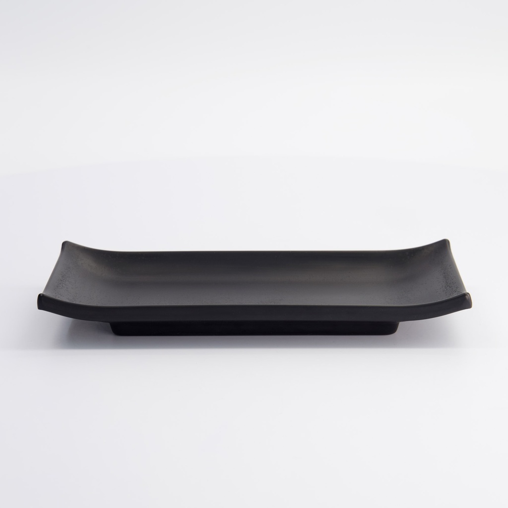 Melamine Zen Plate 22.5x9.5x3cm Black JWTR-19 12/72