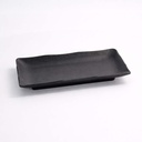 Melamine Zen Plate 20.7x13x2.8cm Black JW5408 12/96