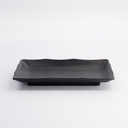 Melamine Zen Plate 20.7x13x2.8cm Black JW5408 12/96