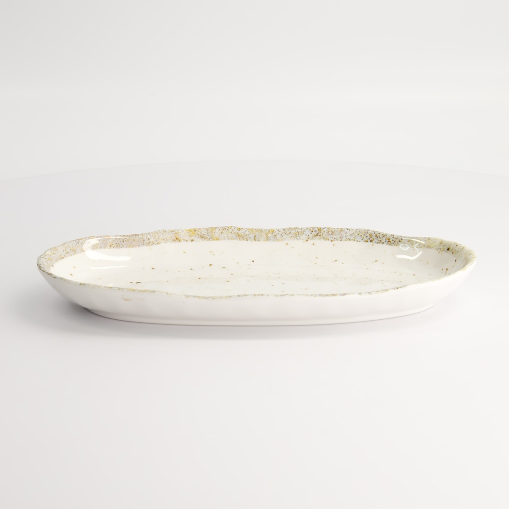 Melamine Earthware Oval Plate 25.4x13x2.9cm R45110 12/24