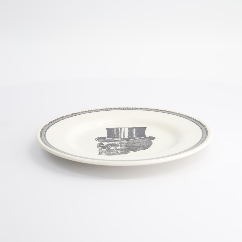 Skull Design Top Hat Plate 21x2cm 20174 6/6