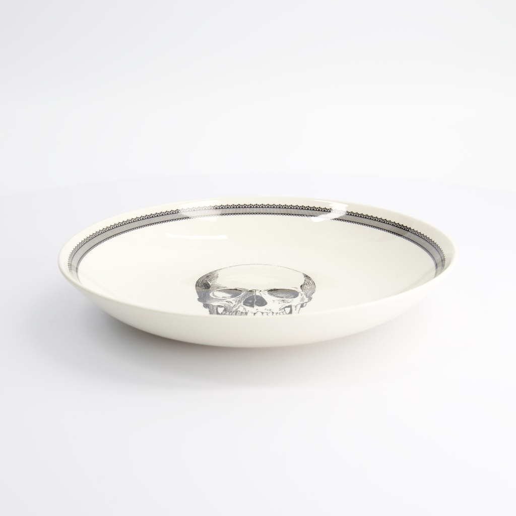 Skull Design Bald Skull Pasta Bowl 24.5x3.5cm 1000ml 20183 6/6