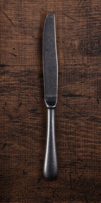 CP Vintage Black Baguette Classic Dinner Knife 23.5cm 557019 (N!)