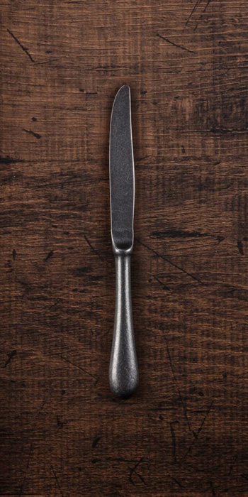 CP Vintage Black Baguette Classic Dessert Knife 18cm 557088 (N!)