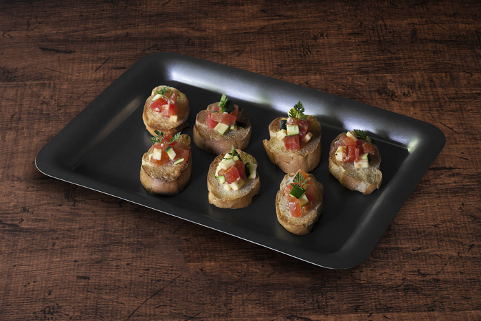 CP Vintage Black Rect Serving Tray 35x25cm