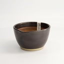 Kitchen Mortar Suribachi Bowl Medium W/Non Slip Base 15.5x8.5x14.5cm Black MJ-018B 1/8