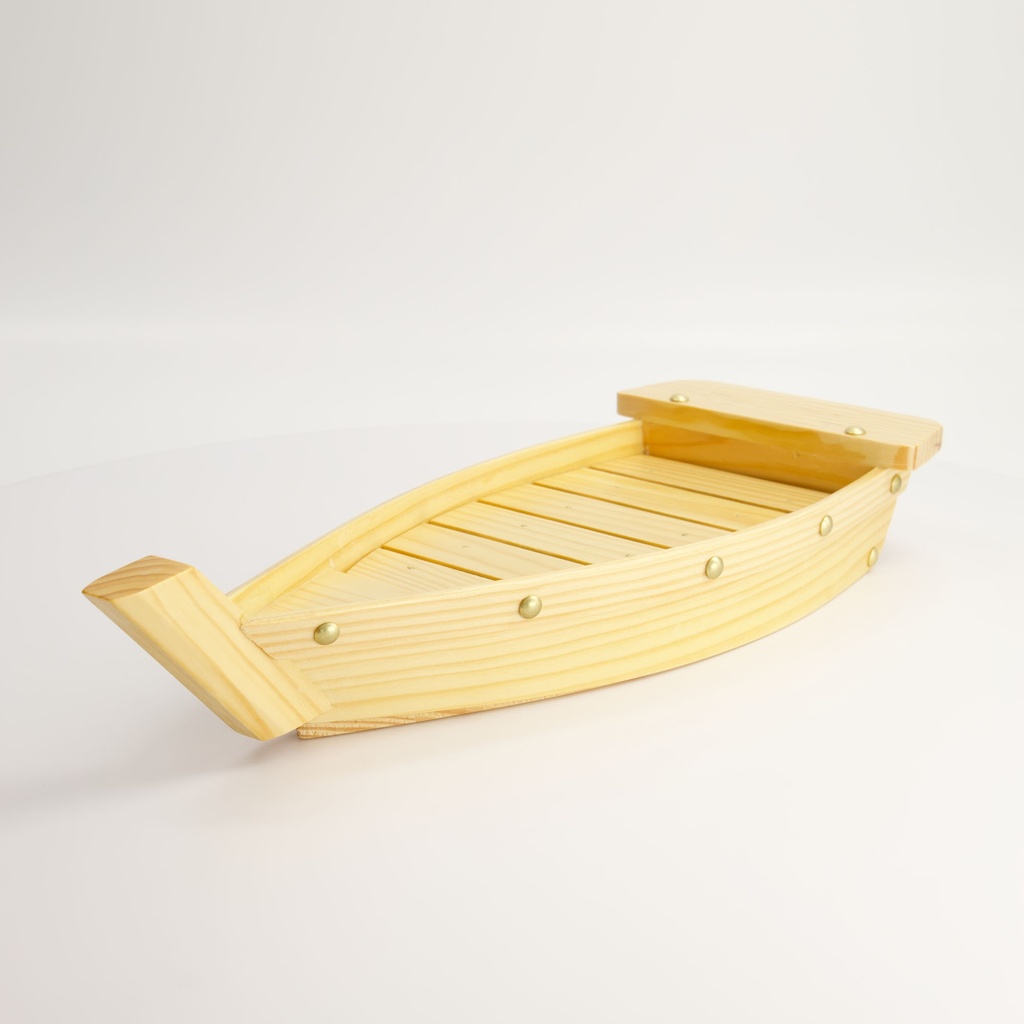 Wooden Sushi Boat W/out Mast and Net 42x16cm F1-42 1/12
