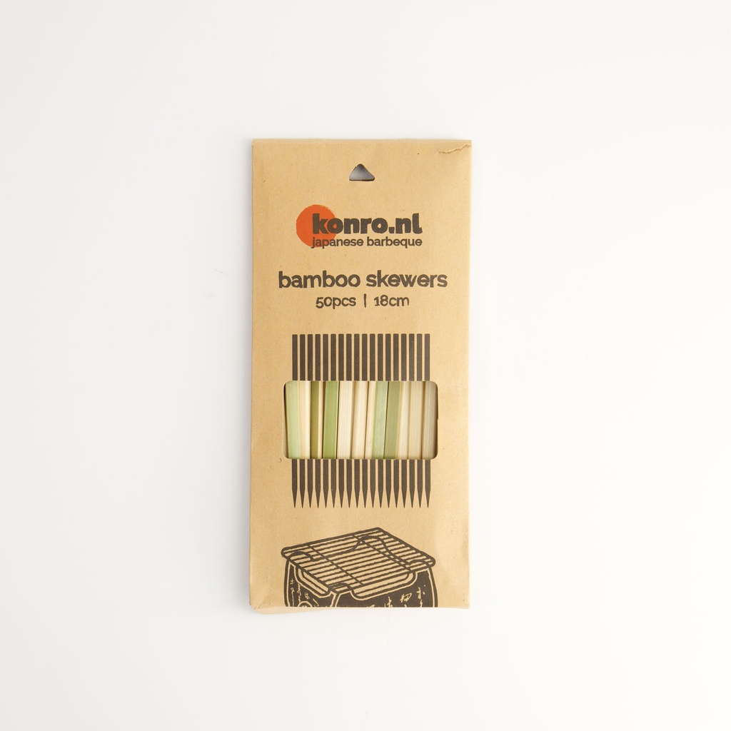 Konro Grill Bamboo Skewer Display Pack 20x50pcs 18cm 17942