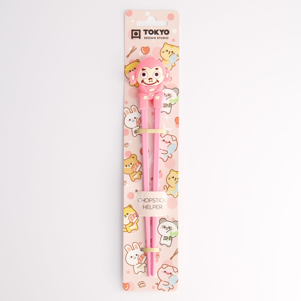 Children Chopsticks Monkey Pink 22cm 20733 6/240