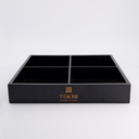 Wooden Display Box Black 4pcs 33x33x5.5cm 21318