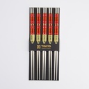 Chopstick Set/5 Stainless Steel Red SS-13 17907 10/200
