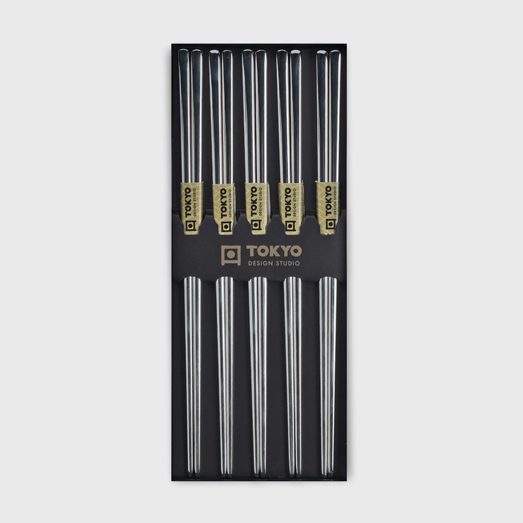 Chopstick Set/5 Stainless Steel Silver 17929 10/100