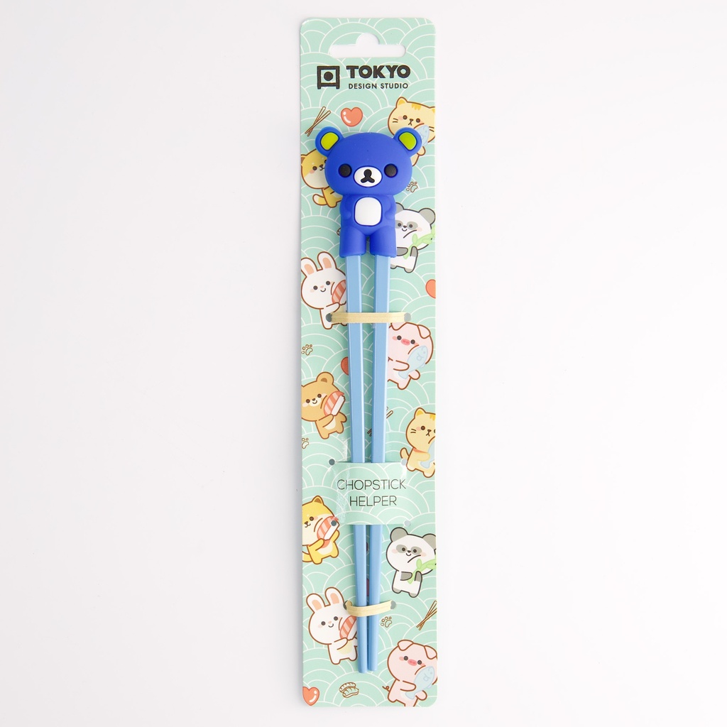 Children Chopsticks Bear Blue 22cm 4643 6/240
