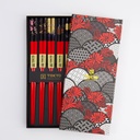 Chopstick Giftset/5 Red B-105KR-1 1/100