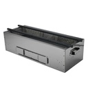 Konro Grill Stainless Steel Yakitori Grill w/Iron Bar 60x24x16.5cm TK-624 603359 1/1