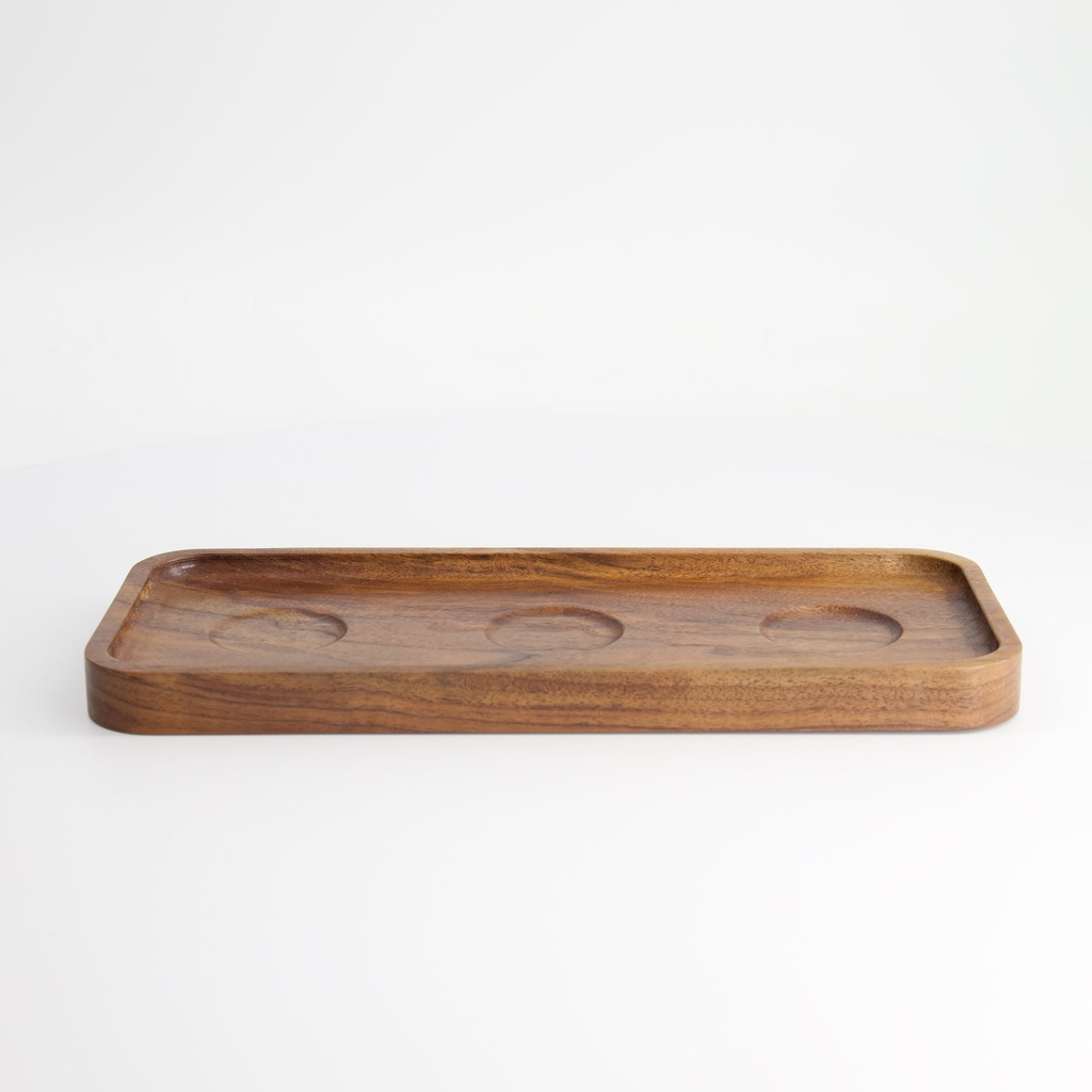 Wooden Plate with 3Holes 30x13cm E31-30