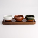 Wooden Plate with 3Holes 30x13cm E31-30