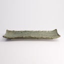 Mino Craft Rectangular Plate Wabi Uguisu 31x12.5x3cm FK-SW2305 6/36