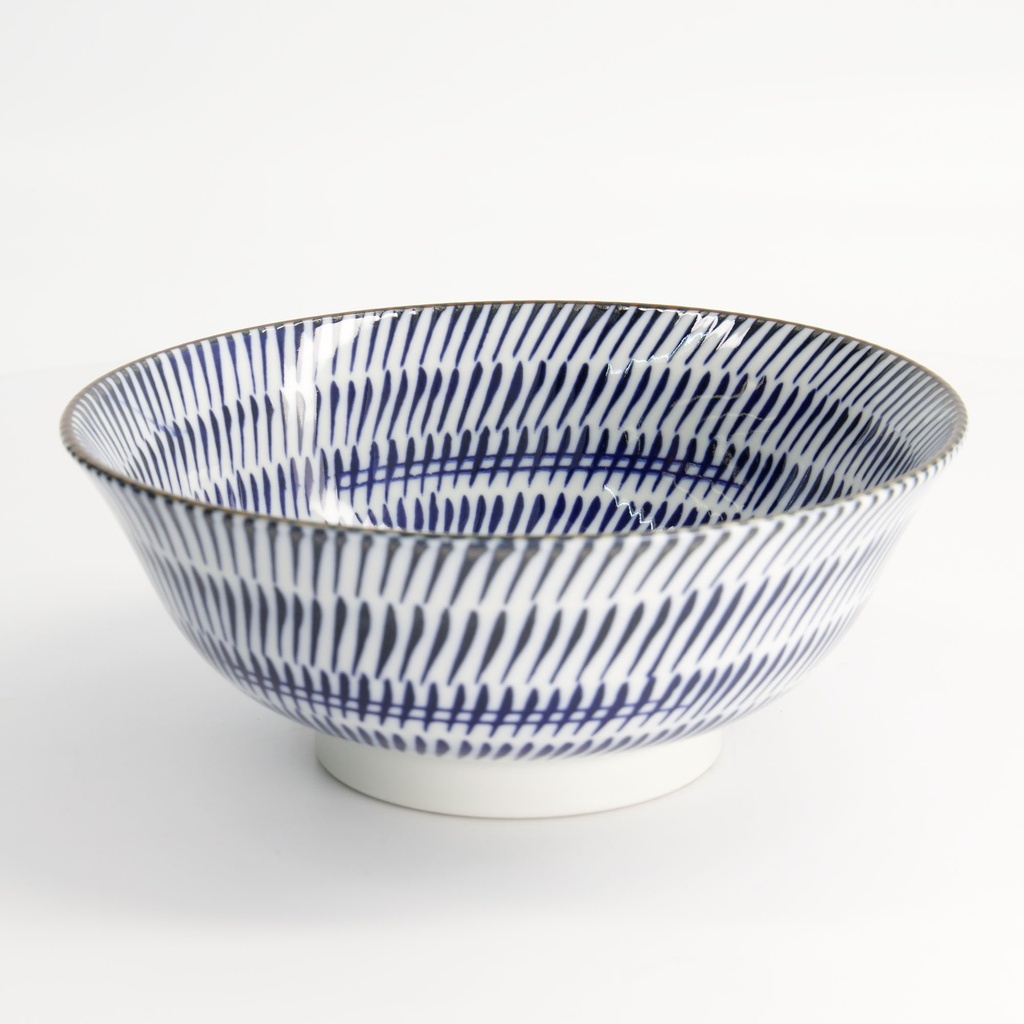 Mino Blue Mixed Bowls Ramen 19x8cm 1000ml Kanna 21600 6/36