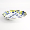 Botan Plate 22x4cm Yellow/Blue 22605 6/36